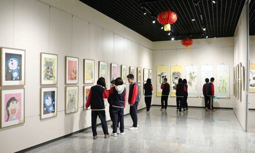 “我爱你中国”第一届隆化县青少年活动中心艺术教育书画作品展开展